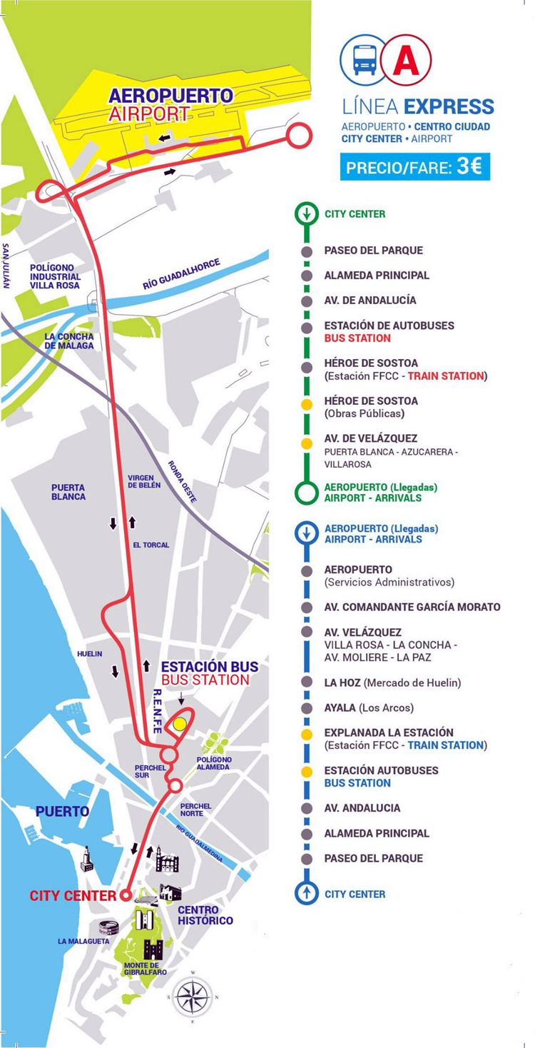 ParadasAutobusMalagaAeropuerto Málaga Top