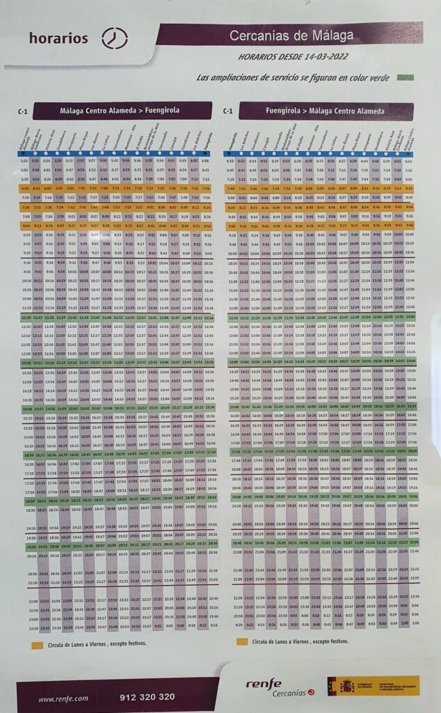 horario-renfe-cercanias-malaga-fuengirola-c1