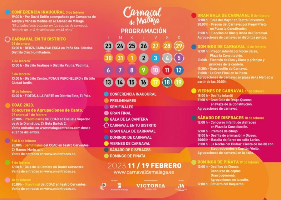 Fechas-Programa-Carnaval-Málaga-2023
