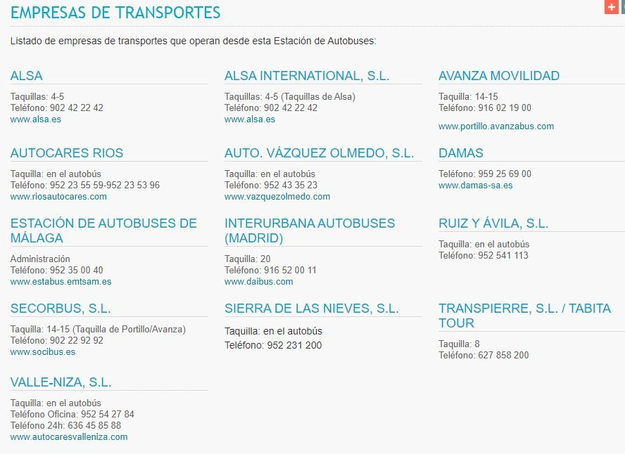 Estación-Autobuses-Málaga-Empresas-Destinos
