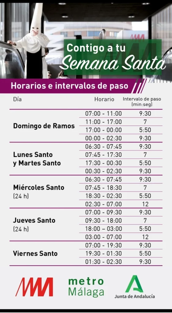 Horario-Metro-Málaga-Semana-Santa-2023