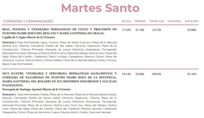 Itinerario-Martes-Santo-Málaga-2024-Semana-Santa-2