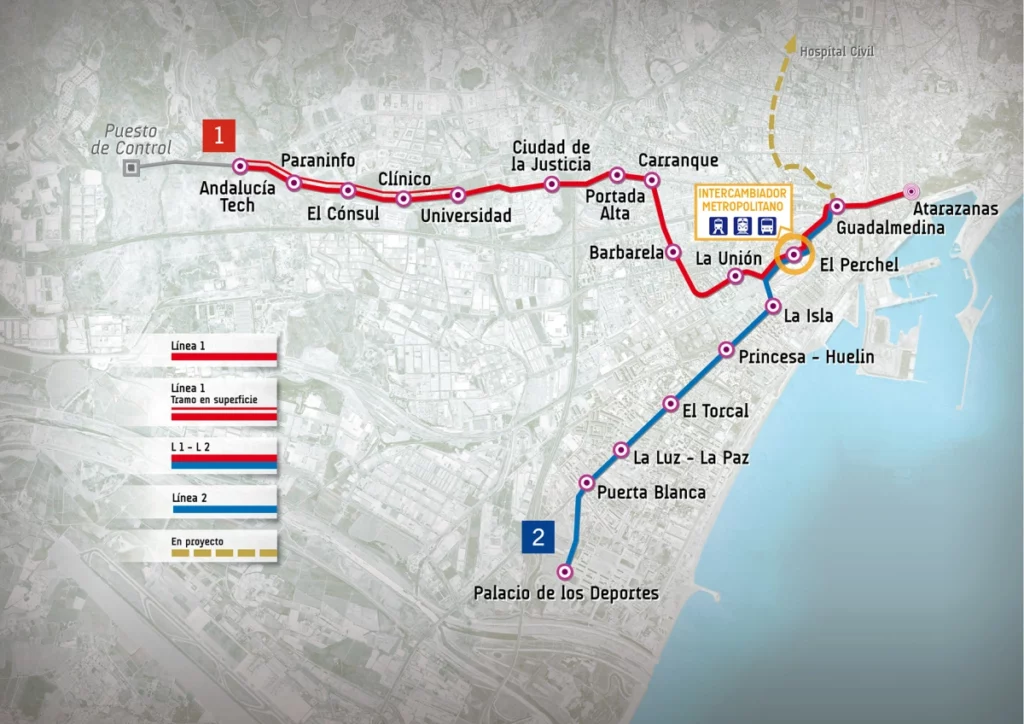 Malaga-Metro-Map