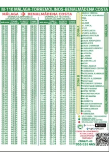 Horarios-Bus-Málaga-Torremolinos-Benalmadena-Fines-Semana